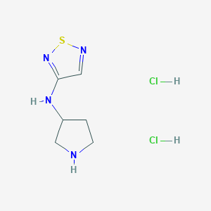 molecular formula C6H12Cl2N4S B14887511 N-(pyrrolidin-3-yl)-1,2,5-thiadiazol-3-amine dihydrochloride 