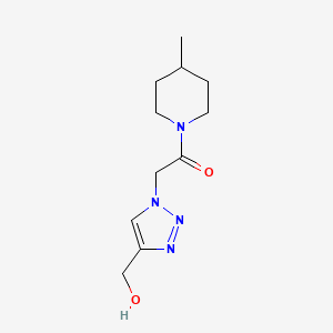 2-(4-(hydroxymethyl)-1H-1,2,3-triazol-1-yl)-1-(4-methylpiperidin-1-yl)ethan-1-one
