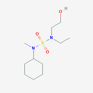 molecular formula C11H24N2O3S B14887527 N-CYclohexyl-N'-ethyl-N'-(2-hydroxyethyl)-N-methylsulfamide 