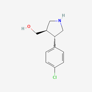 molecular formula C11H14ClNO B14887529 ((3R,4S)-4-(4-Chlorophenyl)pyrrolidin-3-YL)methanol CAS No. 1260617-11-5