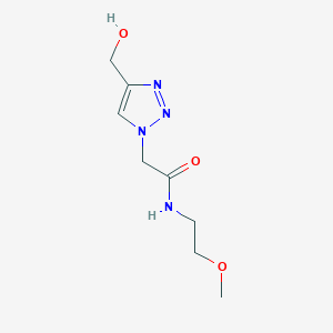 molecular formula C8H14N4O3 B1488753 2-[4-(hydroxymethyl)-1H-1,2,3-triazol-1-yl]-N-(2-methoxyethyl)acetamide CAS No. 1249639-82-4
