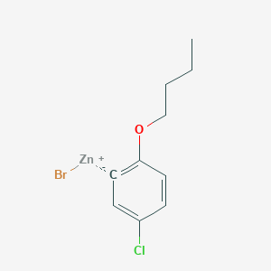 molecular formula C10H12BrClOZn B14887547 2-n-Butyloxy-5-chlorophenylZinc bromide 