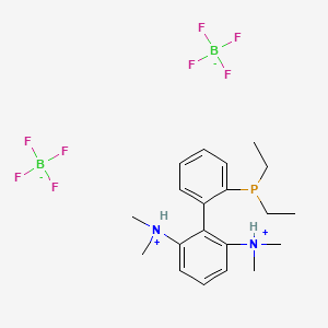 2-Diethylphosphino-2',6'-bis(dimethylamino)-1,1'-biphenyl di(hydrogen tetrafluoroborate) salt