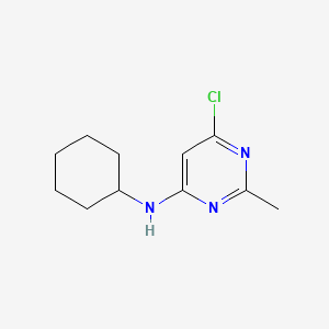 molecular formula C11H16ClN3 B1488756 6-chloro-N-cyclohexyl-2-methylpyrimidin-4-amine CAS No. 1249833-18-8