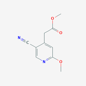 molecular formula C10H10N2O3 B14887562 Methyl 2-(5-cyano-2-methoxypyridin-4-yl)acetate 