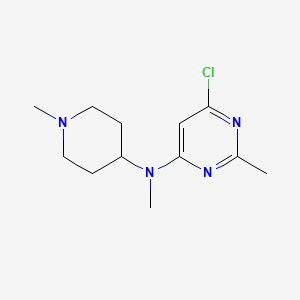 molecular formula C12H19ClN4 B1488757 6-氯-N,2-二甲基-N-(1-甲基哌啶-4-基)嘧啶-4-胺 CAS No. 1466136-31-1