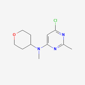 B1488758 6-chloro-N,2-dimethyl-N-(oxan-4-yl)pyrimidin-4-amine CAS No. 1250898-16-8