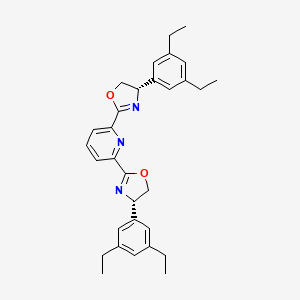 molecular formula C31H35N3O2 B14887583 (4S)-4-(3,5-Diethylphenyl)-2-[6-[(4S)-4-(3,5-diethylphenyl)-4,5-dihydrooxazol-2-yl]-2-pyridyl]-4,5-dihydrooxazole 