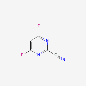 molecular formula C5HF2N3 B14887592 4,6-Difluoropyrimidine-2-carbonitrile 