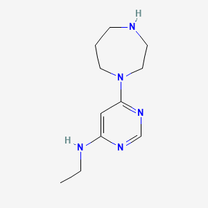 molecular formula C11H19N5 B14887596 6-(1,4-diazepan-1-yl)-N-ethylpyrimidin-4-amine 