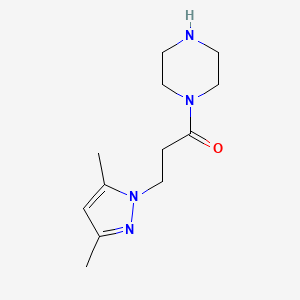 3-(3,5-dimethyl-1H-pyrazol-1-yl)-1-(piperazin-1-yl)propan-1-one