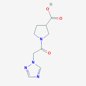 1-(2-(1H-1,2,4-triazol-1-yl)acetyl)pyrrolidine-3-carboxylic acid