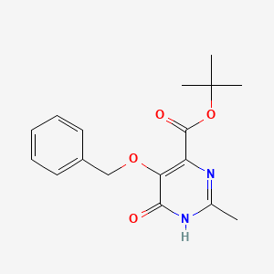 molecular formula C17H20N2O4 B14887645 Tert-butyl 5-(benzyloxy)-2-methyl-6-oxo-1,6-dihydropyrimidine-4-carboxylate 