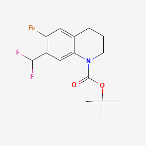 molecular formula C15H18BrF2NO2 B14887655 tert-Butyl 6-bromo-7-(difluoromethyl)-3,4-dihydroquinoline-1(2H)-carboxylate 