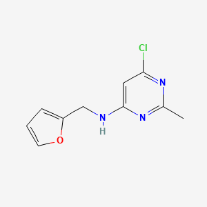 molecular formula C10H10ClN3O B1488767 6-chloro-N-(furan-2-ylmethyl)-2-methylpyrimidin-4-amine CAS No. 1111698-32-8