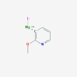 molecular formula C6H6IMgNO B14887724 2-Methoxypyridin-3-ylmagnesium iodide, 0.25 M in THF 