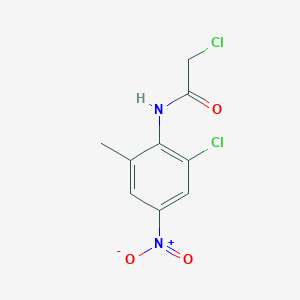 molecular formula C9H8Cl2N2O3 B14887748 2-chloro-N-(2-chloro-6-methyl-4-nitrophenyl)acetamide 