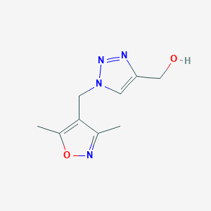 molecular formula C9H12N4O2 B1488775 {1-[(3,5-dimethyl-1,2-oxazol-4-yl)methyl]-1H-1,2,3-triazol-4-yl}methanol CAS No. 1250812-31-7