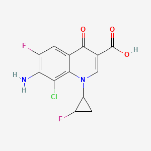 7-Amino-8-chloro-6-fluoro-1-(2-fluorocyclopropyl)-4-oxo-1,4-dihydroquinoline-3-carboxylic acid