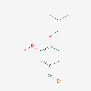 molecular formula C11H15BrO2Zn B14887775 (4-i-Butyloxy-3-methoxyphenyl)Zinc bromide 