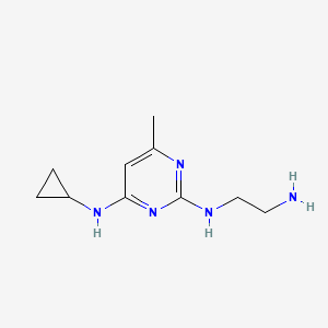 molecular formula C10H17N5 B14887776 N2-(2-aminoethyl)-N4-cyclopropyl-6-methylpyrimidine-2,4-diamine 