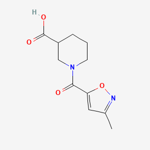 molecular formula C11H14N2O4 B14887789 1-(3-Methylisoxazole-5-carbonyl)piperidine-3-carboxylic acid 