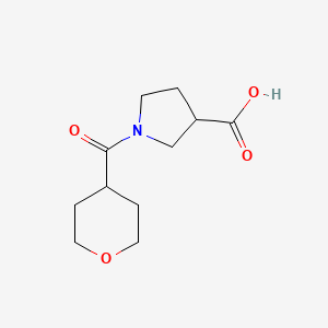 1-(Oxane-4-carbonyl)pyrrolidine-3-carboxylic acid