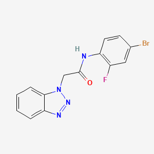 molecular formula C14H10BrFN4O B14887797 2-(1H-benzotriazol-1-yl)-N-(4-bromo-2-fluorophenyl)acetamide 