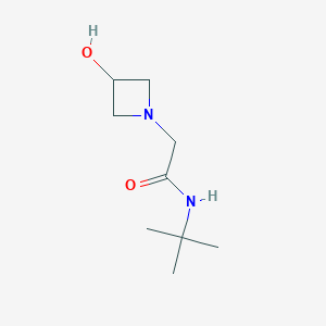 molecular formula C9H18N2O2 B1488780 N-tert-butyl-2-(3-hydroxyazetidin-1-yl)acetamide CAS No. 1340352-47-7