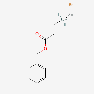 molecular formula C11H13BrO2Zn B14887830 4-BenZyloxy-4-oxobutylZinc bromide 