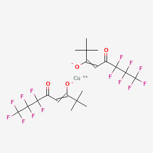 Copper(2+) bis(6,6,7,7,8,8,8-heptafluoro-2,2-dimethyl-5-oxooct-3-en-3-olate)