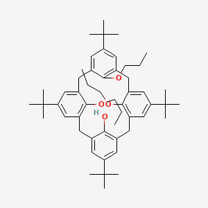 molecular formula C53H74O4 B14887863 15,35,55,75-Tetra-tert-butyl-32,52,72-tripropoxy-1,3,5,7(1,3)-tetrabenzenacyclooctaphan-12-ol 