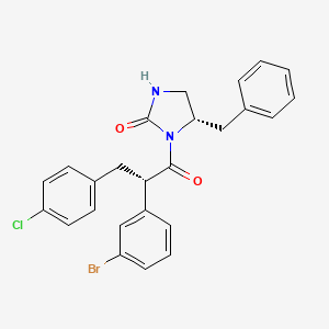 molecular formula C25H22BrClN2O2 B14887875 (S)-5-Benzyl-1-((S)-2-(3-bromophenyl)-3-(4-chlorophenyl)propanoyl)imidazolidin-2-one 