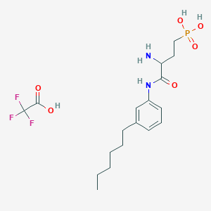 molecular formula C18H28F3N2O6P B14887888 [3-Amino-4-(3-hexylanilino)-4-oxobutyl]phosphonic acid;2,2,2-trifluoroacetic acid 