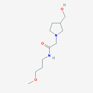 molecular formula C11H22N2O3 B1488789 2-[3-(hydroxymethyl)pyrrolidin-1-yl]-N-(3-methoxypropyl)acetamide CAS No. 1248191-92-5