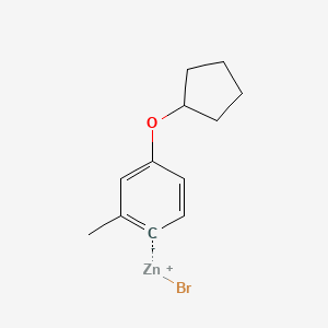 molecular formula C12H15BrOZn B14887895 4-Cyclopentyloxy-2-methylphenylZinc bromide 