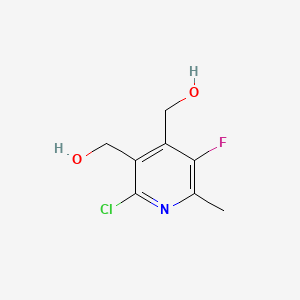 molecular formula C8H9ClFNO2 B14887900 (2-Chloro-5-fluoro-6-methylpyridine-3,4-diyl)dimethanol 