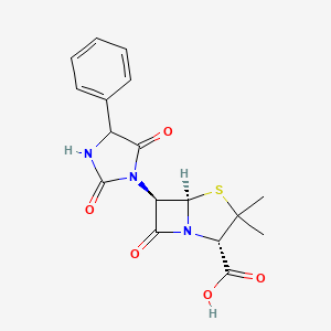 molecular formula C17H17N3O5S B14887913 (2S,5R,6R)-6-(2,5-Dioxo-4-phenylimidazolidin-1-yl)-3,3-dimethyl-7-oxo-4-thia-1-azabicyclo[3.2.0]heptane-2-carboxylic acid 