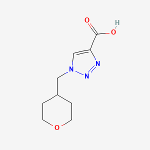 molecular formula C9H13N3O3 B1488793 1-[(oxan-4-yl)methyl]-1H-1,2,3-triazole-4-carboxylic acid CAS No. 1341045-34-8