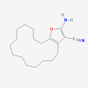 2-Amino-4,5,6,7,8,9,10,11,12,13,14,15,16,17-tetradecahydrocyclohexadeca[b]furan-3-carbonitrile