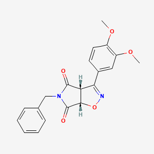 (3aR,6aS)-5-Benzyl-3-(3,4-dimethoxy-phenyl)-3a,6a-dihydro-pyrrolo[3,4-d]isoxazole-4,6-dione