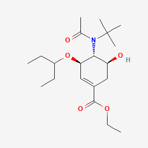 Ethyl (3R,4R,5S)-4-(N-(tert-butyl)acetamido)-5-hydroxy-3-(pentan-3-yloxy)cyclohex-1-ene-1-carboxylate