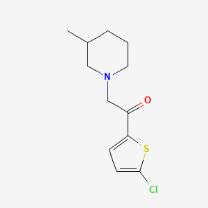 molecular formula C12H16ClNOS B14887968 1-(5-Chlorothiophen-2-yl)-2-(3-methylpiperidin-1-yl)ethan-1-one 