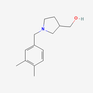 molecular formula C14H21NO B1488800 {1-[(3,4-Dimethylphenyl)methyl]pyrrolidin-3-yl}methanol CAS No. 1249037-17-9