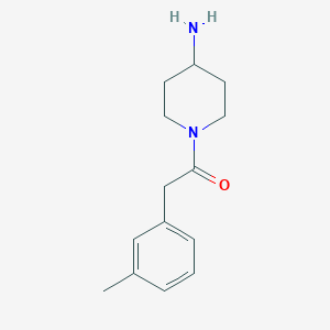 molecular formula C14H20N2O B1488801 1-(4-Aminopiperidin-1-yl)-2-(3-methylphenyl)ethan-1-one CAS No. 1281966-86-6