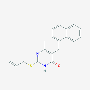 molecular formula C19H18N2OS B14888028 2-(allylthio)-6-methyl-5-(1-naphthylmethyl)-4(3H)-pyrimidinone 