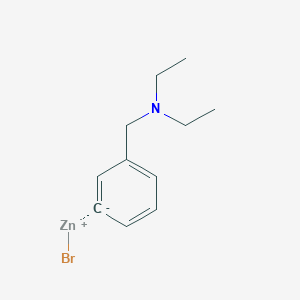 molecular formula C11H16BrNZn B14888037 3-[(Diethylamino)methyl]phenylZinc bromide 