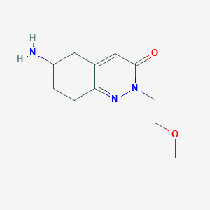 molecular formula C11H17N3O2 B1488808 6-amino-2-(2-methoxyethyl)-5,6,7,8-tetrahydrocinnolin-3(2H)-one CAS No. 2092561-53-8