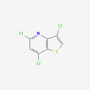 molecular formula C7H2Cl3NS B14888105 3,5,7-Trichlorothieno[3,2-b]pyridine 