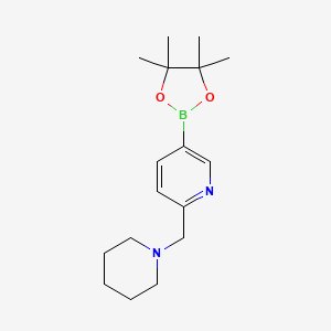 2-(Piperidin-1-ylmethyl)-5-(4,4,5,5-tetramethyl-1,3,2-dioxaborolan-2-yl)pyridine